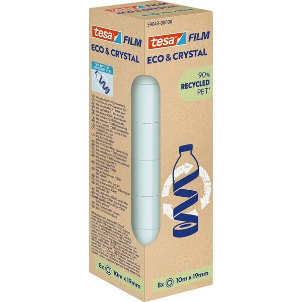 Tesa tesafilm® Eco & Crystal, 10m x 19mm, 8-pack