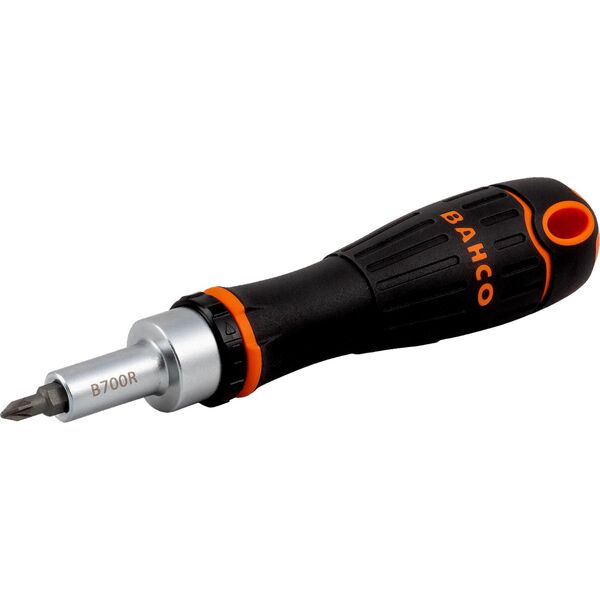 Bahco Zestaw bitów 1/4" płaskich/Phillips/Pozidriv/TORX/sześciokątnych i uchwyt wkrętaka grzechotkowego - 36 szt. BAHCO
