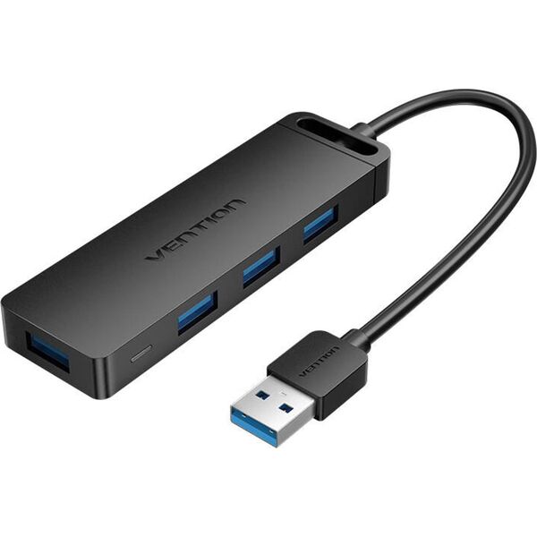 HUB USB Vention Hub USB 3.0 z 4 portami i zasilaczem Vention CHLBF 1m Czarny