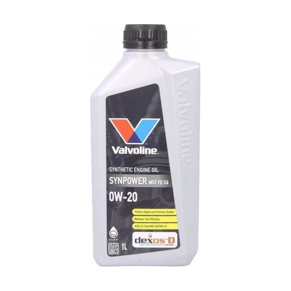 Valvoline Alyva varikliui Synpower MST FE C6 0W20 1L, Valvoline