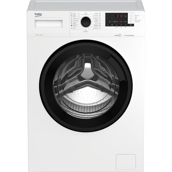 Pralka Beko BEKO Skalbimo mašina WUE7612XBWS, 7kg, Energy class A, 49 cm, 1200 rpm, Inverter motor, Steam Cure, Hygiene+