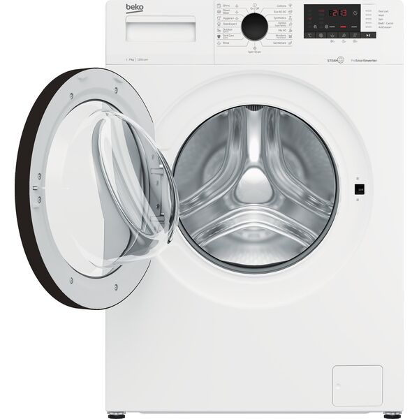 Pralka Beko BEKO Skalbimo mašina WUE7612XBWS, 7kg, Energy class A, 49 cm, 1200 rpm, Inverter motor, Steam Cure, Hygiene+