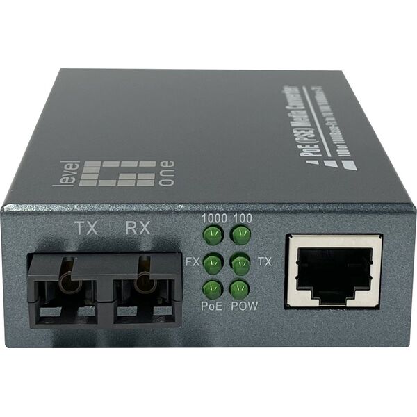 Konwerter światłowodowy LevelOne LevelOne GVT-2014 konwerter sieciowy 1000 Mbit/s 1310 nm Pojedynczy Szary