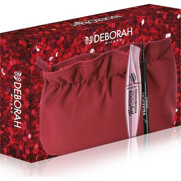 Deborah Set Deborah: 24H Extra, Gel Pencil Eyeliner, Black, 1.5 g + My Power, Waterproof, Volumizing, Mascara, Black, 14 ml For Women