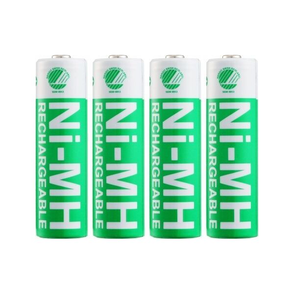 Deltaco Įkraunamos AA baterijos DELTACO AA 2500mAh, pažymėtos "Nordic Swan" ekologiniu ženklu, 4 vnt. pakuotė / ULT-NH2500AA-4P