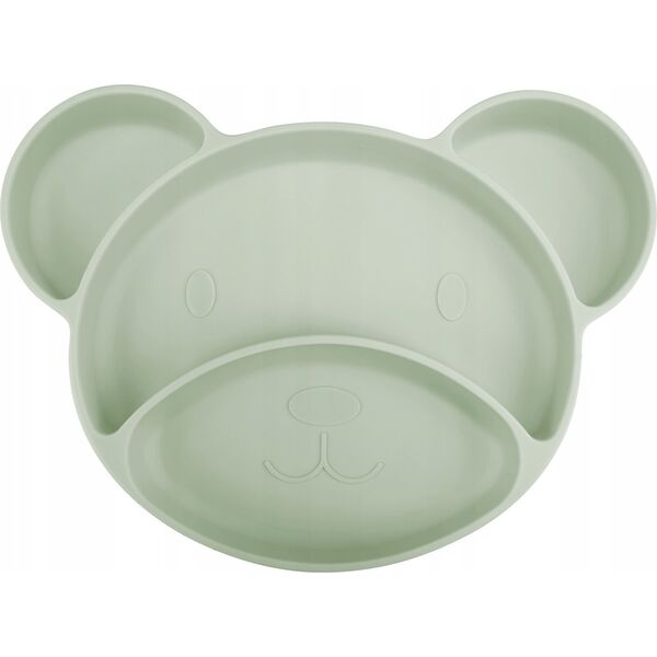 Canpol CANPOL BABIES Silikoninė lėkštė su pritvirtinimu BEAR, 51/401_gre
