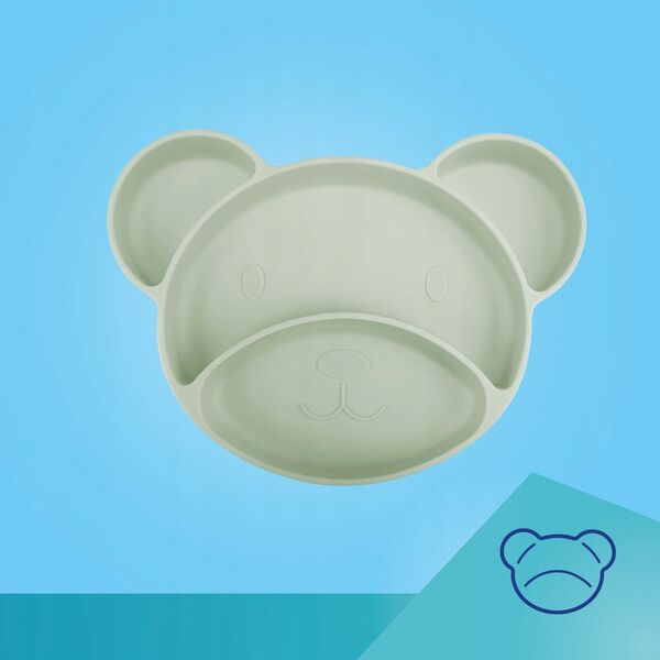 Canpol CANPOL BABIES Silikoninė lėkštė su pritvirtinimu BEAR, 51/401_bei