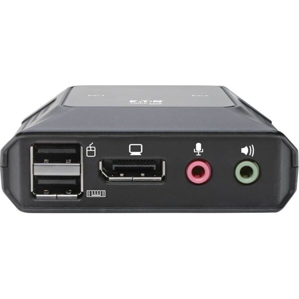 Przełącznik Eaton Eaton Tripp Lite series 2-Port DisplayPort 1.1/USB KVM Switch with Audio/Video, Built-In Cables, USB Peripheral Sharing - KVM-/Audio-/USB-Switch - 2 x KVM/Audio/USB - 1 lokaler Benutzer - Desktop