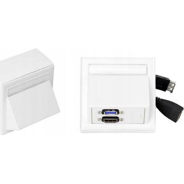 VivoLink Vivolink WI221261 gniazdko elektryczne HDMI + USB A Biały