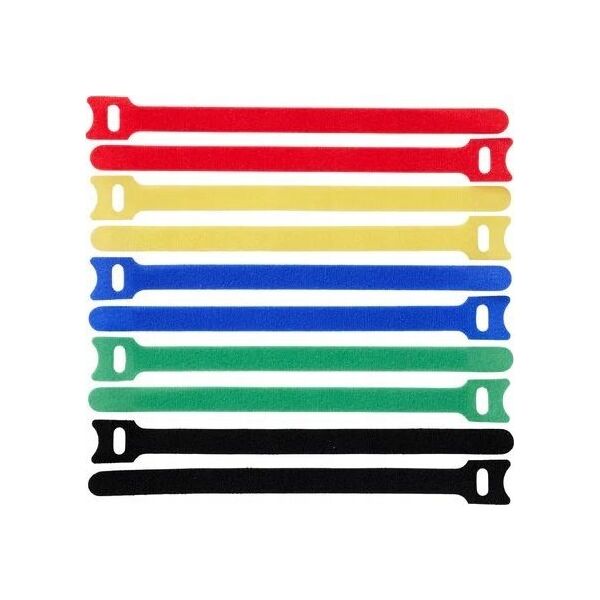 Organizer Lanview Lanview LVT-CABLESTRAPS1512-10MULTI opaska kablowa Rzep do kabli Polipropylen (PP) Wielobarwny 10 szt.