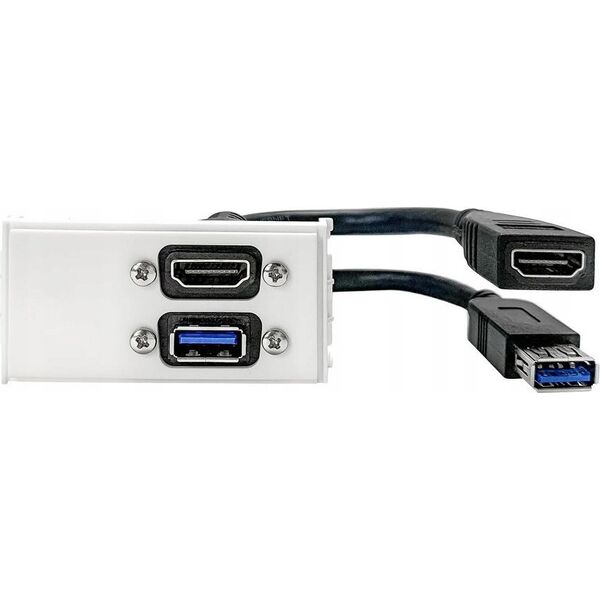 VivoLink Vivolink WI221295 gniazdko elektryczne HDMI + USB A Biały