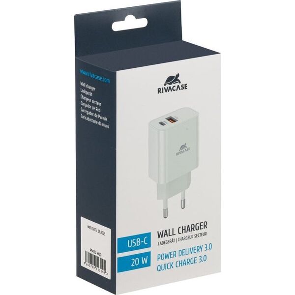 Ładowarka RivaCase MOBILE CHARGER WALL/Baltas PS4102 W00 RIVACASE
