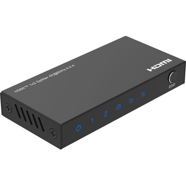 System przekazu sygnału AV MicroConnect Microconnect MC-HDMISPLITTER0102-4K rozgałęziacz telewizyjny HDMI