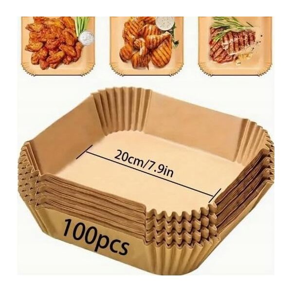 Cosori Cosori Popierinės formos karšto oro gruzdintuvėms 100 vnt (20cm - 4,5-6L)