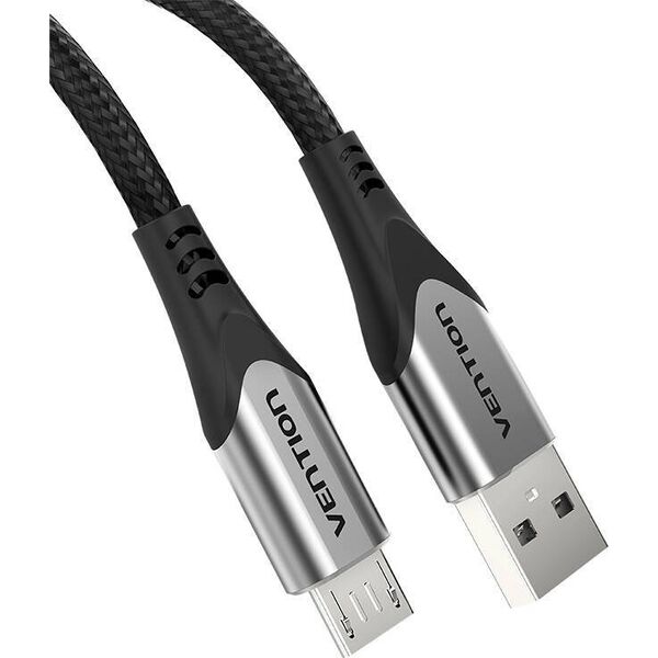 Kabel USB Vention USB-A - micro-B 0.5 m Czarny (COAHD)