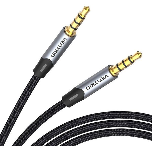Kabel Vention Kabel audio TRRS 3,5mm męski do męskiego kabla Aux 1m Vention BAQHF Szary