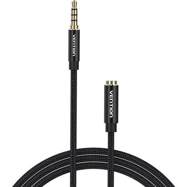 Kabel Vention Przedłużacz audio TRRS 3,5mm męski do 3,5mm żeński 3m Vention BHCBI czarny