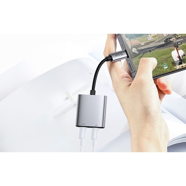 Mcdodo Adapter audio 2w1 USB-C do 2x USB C Mcdodo CA-5570