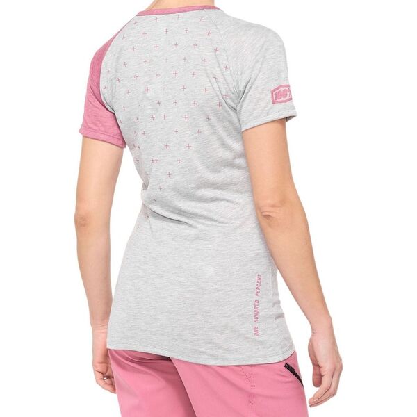 100% Koszulka damska 100% AIRMATIC Women's Jersey krótki rękaw grey mauve roz. S (NEW)