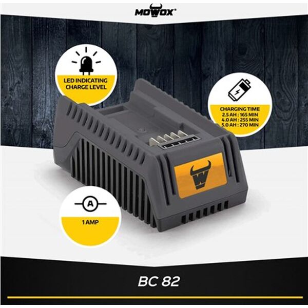 Mowox MoWox | Charger 1 A, 60W, Suitable for Mowox 40V Li-Ion Battery BC 82