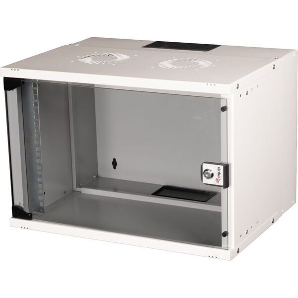 Szafa Equip Equip Wandgehäuse 19"  07U 540x400mm Glastür  grau
