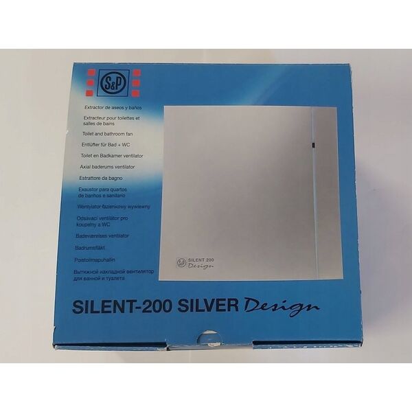 Palau Palau Ventiliatorius SILENT-200 CHZ Sidabrinis DESIGN - 3C 5210606000
