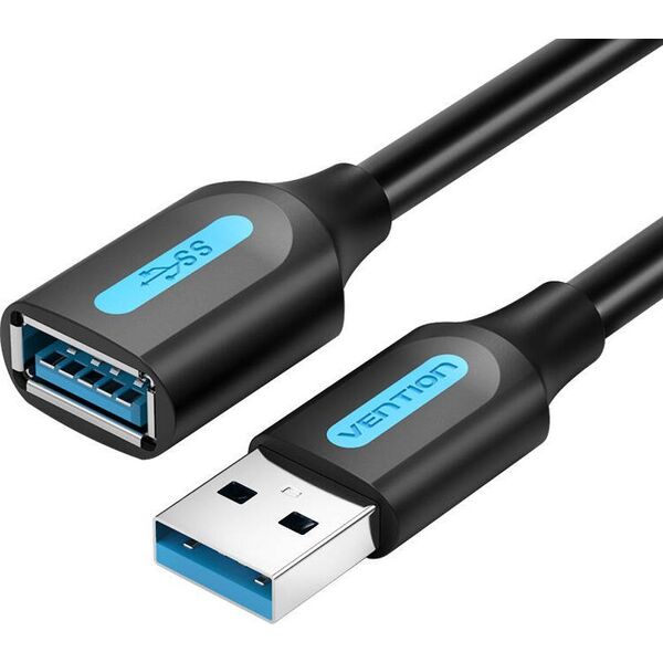 Kabel USB Vention USB-A - USB-A 2 m Czarny (CBHBH)