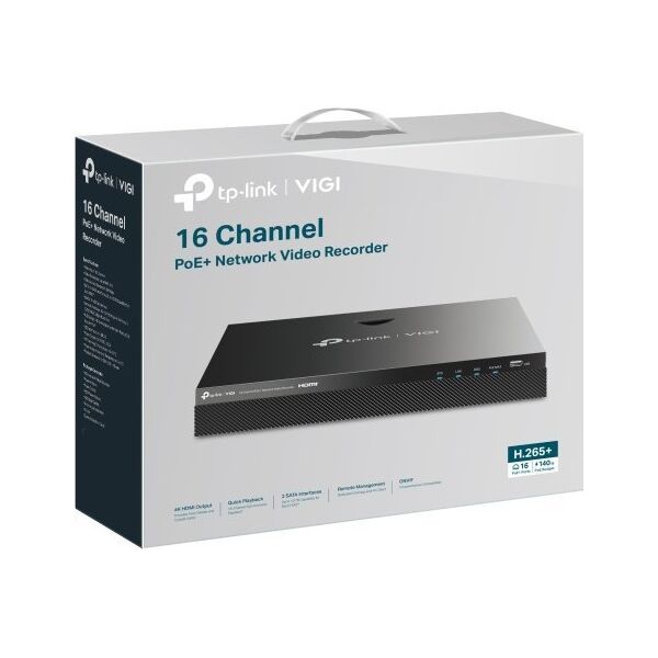 Rejestrator TP-Link TP-Link VIGI NVR2016H-16MP-4TB 16 Kanal PoE+ Video Recorder