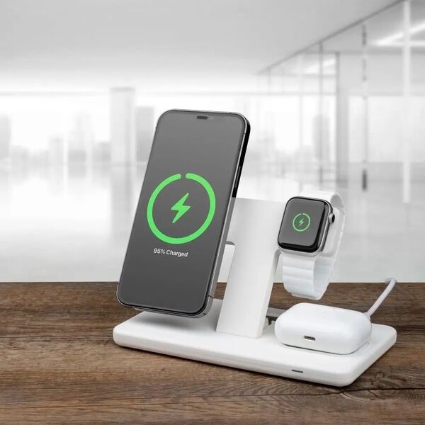 Ładowarka Fixed Fixed | Stand with wireless charging 3in1 | FIXMPOS-WH MagPowerstation