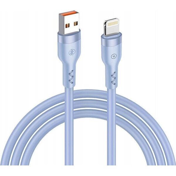 Kabel USB T-Phox KABEL T-PHOX BOLD USB/LIGHTNING 3A SKY BLUE (120W FOR XIAOMI)