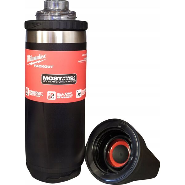 Milwaukee MILWAUKEE PACKOUT BUTELKA TERMICZNA  532ml CZARNA