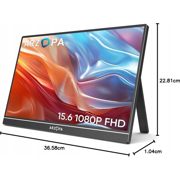 Monitor Arzopa ARZOPA A1 15,6"Przenośny monitor do laptopa PC/Mac/PS3/4/5/Xbox 1080 IPS