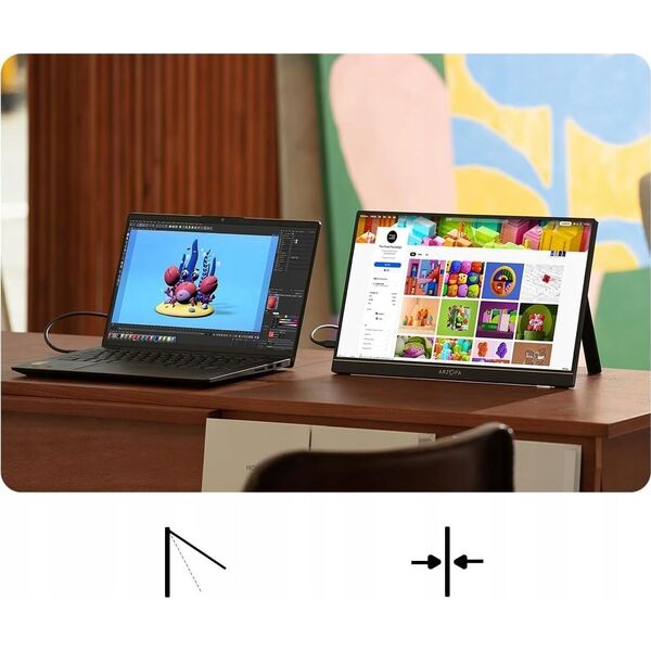 Monitor Arzopa ARZOPA A1 15,6"Przenośny monitor do laptopa PC/Mac/PS3/4/5/Xbox 1080 IPS