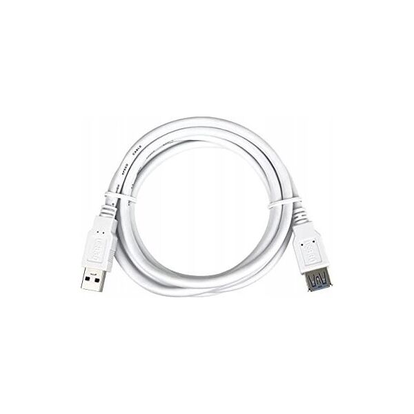PremiumCord Prodlužovací kabel USB 3.0 Super-speed 5Gbps A-A, MF, 9pin, 3m, bílá