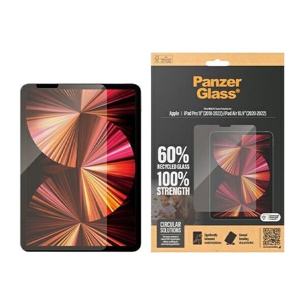 PanzerGlass Panzerglass Ultra-Wide Fit Apple Ipad Pro 11" 2018-2022/Air 109" 2020-2022 Screen Protection Antibacterial 2847
