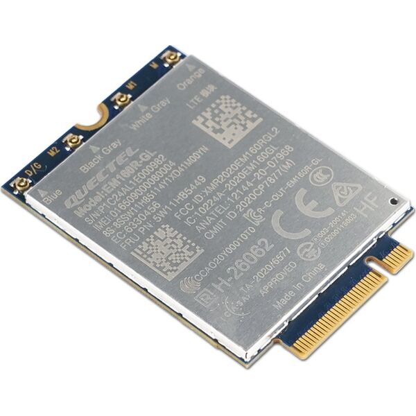 Modem Lenovo Lenovo Quectel EM160R-GL 4G LTE-A Cat 16 M.2 WWAN Module for X1 2-in-1 Gen 9/P16s Gen 3 | 4XC1Q24437