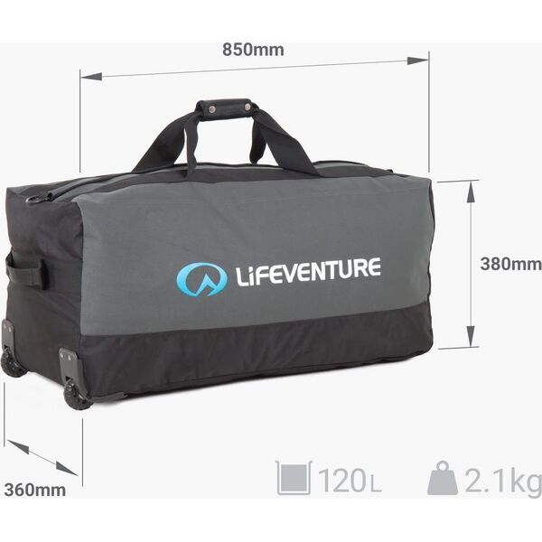 Lifeventure Krepšys Lifeventure Expedition Duffle Wheels 120L - Juoda
