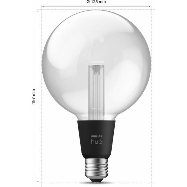 Signify Philips Hue White & Col. Amb. Lightguide Giant Globe G125 E27