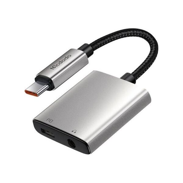 Mcdodo Adapter audio 2w1 USB-C do USB-C + DC 3.5mm Mcdodo CA-5050
