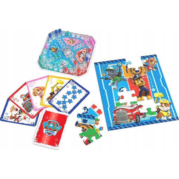 Spin Master Psi Patrol Zestaw 3 Gry PUZZLE POP-UP KARTY JUMBO