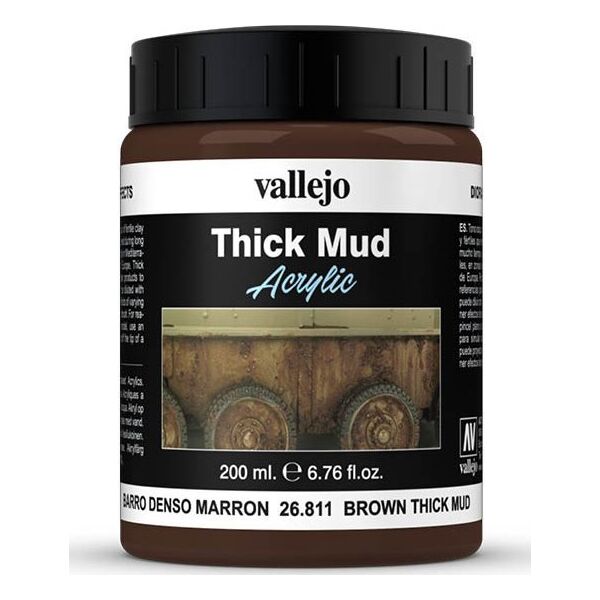 Vallejo Vallejo: 26.811 - Diorama FX - Thick Mud - Brown Mud (200 ml)