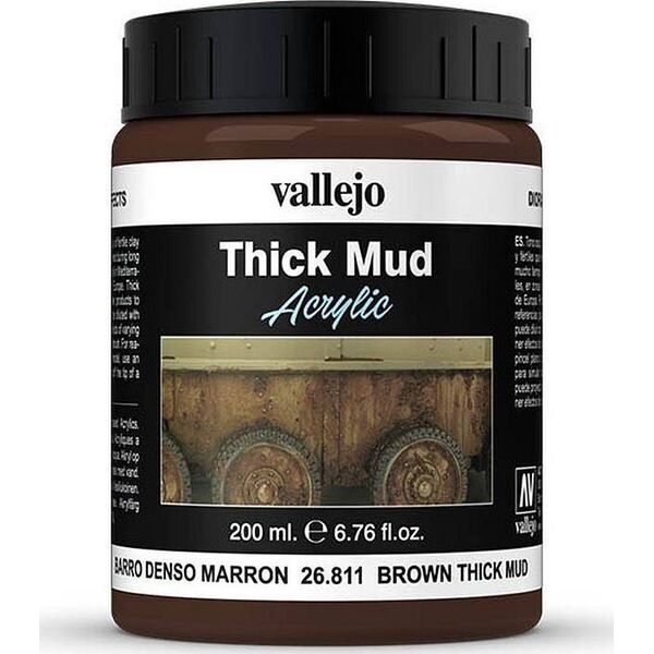 Vallejo Vallejo: 26.811 - Diorama FX - Thick Mud - Brown Mud (200 ml)