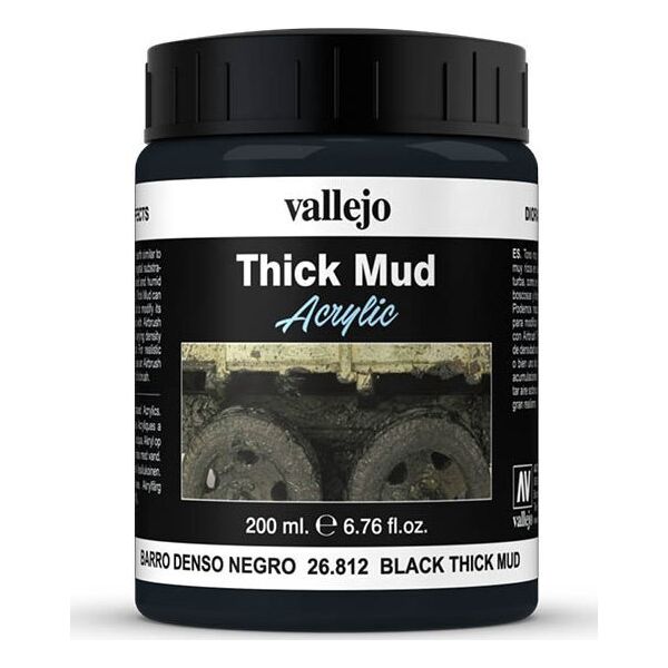 Vallejo Vallejo: 26.812 - Diorama FX - Thick Mud - Black Mud (200 ml)
