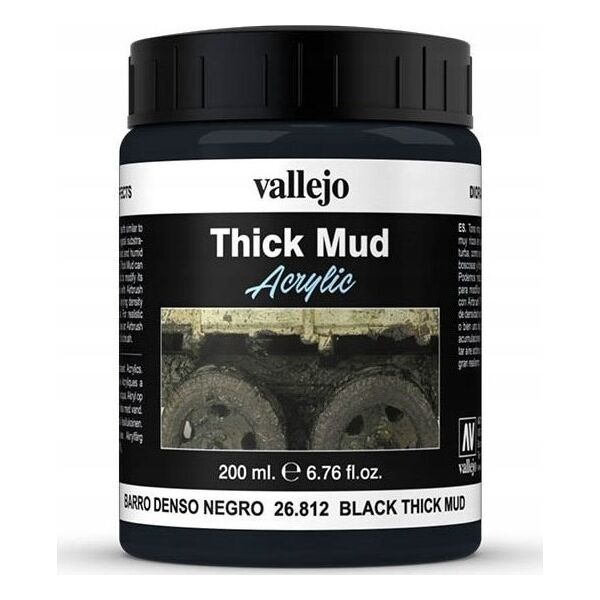 Vallejo Vallejo: 26.812 - Diorama FX - Thick Mud - Black Mud (200 ml)