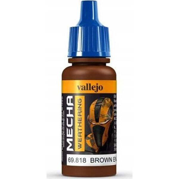 Vallejo Vallejo: 69.818 - Mecha Weathering - Brown Engine Soot (Matt) (17 ml)