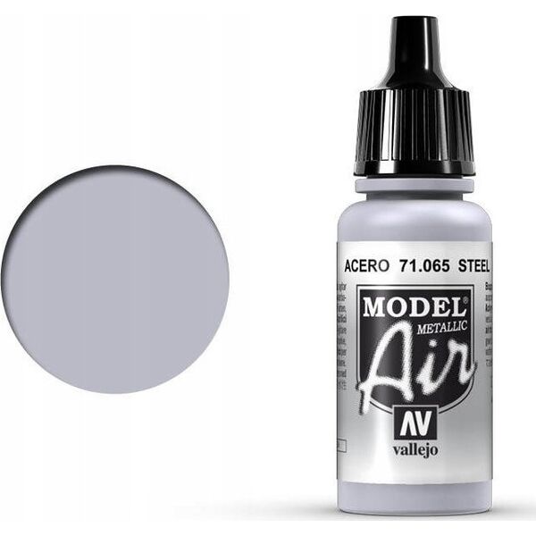 Vallejo Vallejo: 71.065 - Model Air - Metallic - Steel (17 ml)