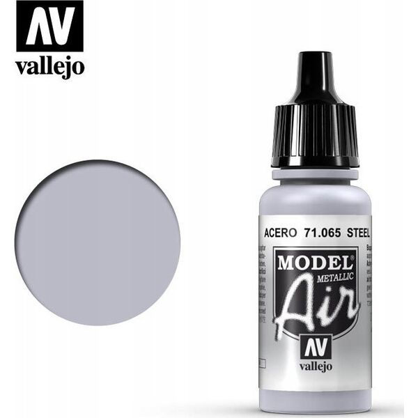 Vallejo Vallejo: 71.065 - Model Air - Metallic - Steel (17 ml)