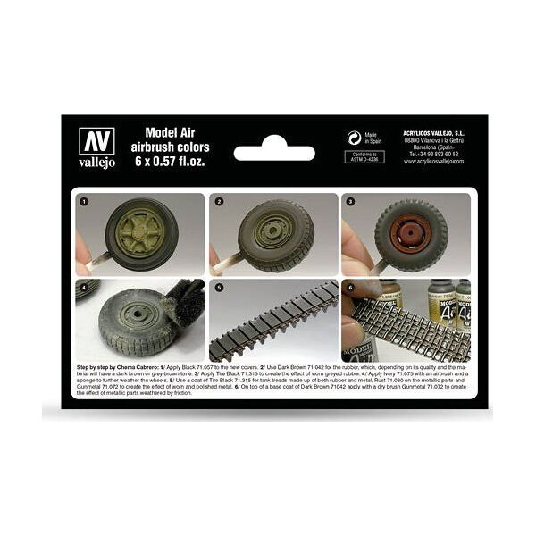 Vallejo Vallejo: AFV - Wheels, Tracks  6x17