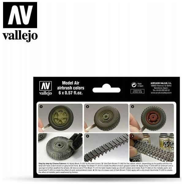 Vallejo Vallejo: AFV - Wheels, Tracks  6x17