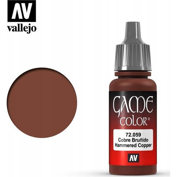 Vallejo Vallejo: 72.059 - Game Color - Metallic - Hammered Copper (18 ml)